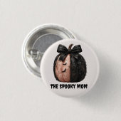De Spooky Mom Halloween Pumpkin Ronde Button 3,2 Cm (Voorkant /achterkant)