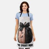 De Spooky Mom Halloween Pumpkin Schort (Gedragen)