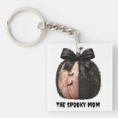 De Spooky Mom Halloween Pumpkin Sleutelhanger (voorkant)