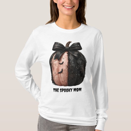 De Spooky Mom Halloween Pumpkin T-shirt (Voorkant)