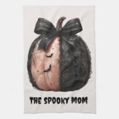 De Spooky Mom Halloween Pumpkin Theedoek (Verticaal)