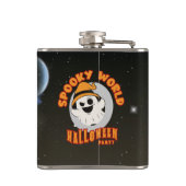 De Spooky Wereld van Halloween | Heupfles (Achterkant)