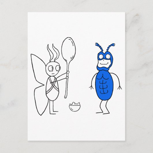 De SPOOOOOOONNN is te groot Briefkaart (Voorkant)