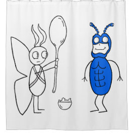 De SPOOOOOOONNN is te groot Douchegordijn