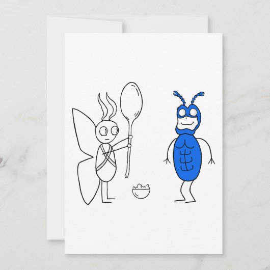 De SPOOOOOOONNN is te groot Feestdagenkaart (Voorkant)