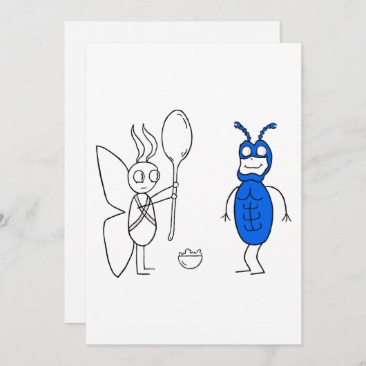 De SPOOOOOOONNN is te groot Feestdagenkaart (Voorkant / Achterkant)