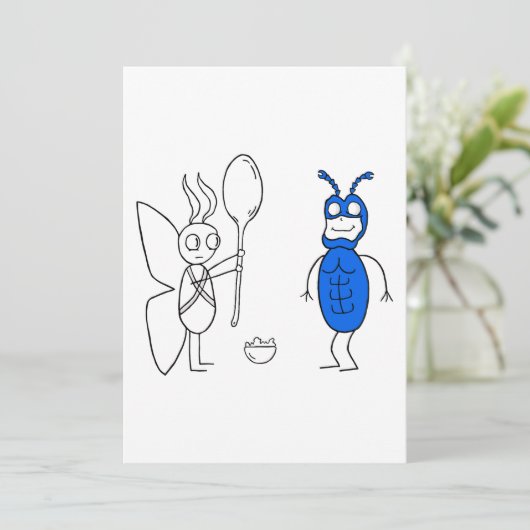 De SPOOOOOOONNN is te groot Feestdagenkaart (Staand voorkant)