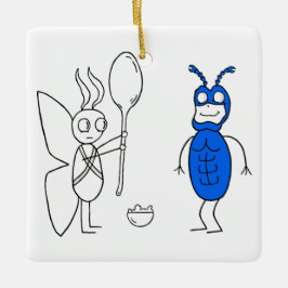 De SPOOOOOOONNN is te groot Keramisch Ornament