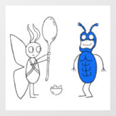 De SPOOOOOOONNN is te groot Raamsticker (Vel)