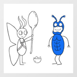 De SPOOOOOOONNN is te groot Raamsticker