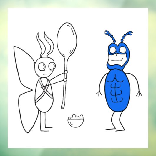 De SPOOOOOOONNN is te groot Raamsticker (Vel 3)