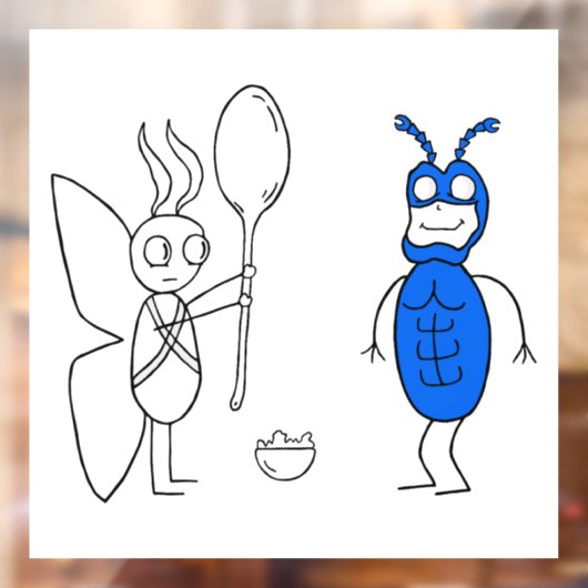 De SPOOOOOOONNN is te groot Raamsticker (Vel 2)