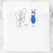 De SPOOOOOOONNN is te groot Vierkante Sticker (Tas)