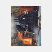 De spoorstaaf - stoomtrein fleece deken (Voorkant)