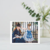 De spoorweg, Edouard Manet Briefkaart (Staand voorkant)