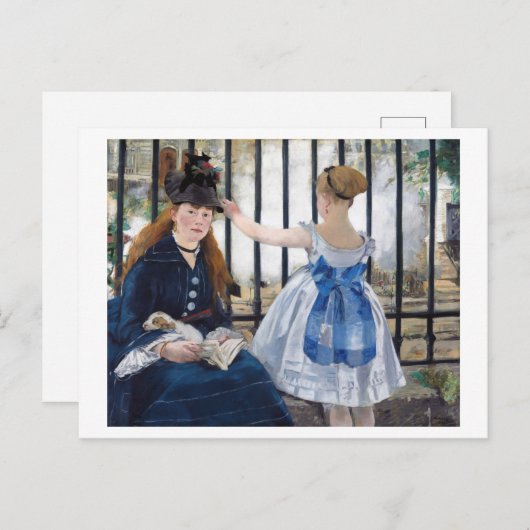 De spoorweg, Edouard Manet Briefkaart (Voorkant / Achterkant)