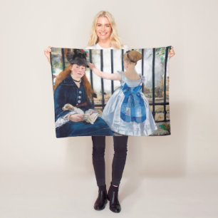 De spoorweg, Edouard Manet Fleece Deken