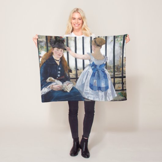 De spoorweg, Edouard Manet Fleece Deken (In situ)