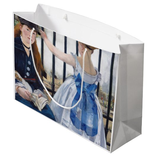 De spoorweg, Edouard Manet Groot Cadeauzakje (Achterkant Gekanteld)