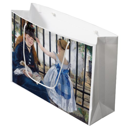 De spoorweg, Edouard Manet Groot Cadeauzakje (Voorkant Gekanteld)