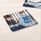 De spoorweg, Edouard Manet Kartonnen Onderzetters (Schuin)