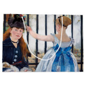 De spoorweg, Edouard Manet Large Gift Bag Groot Cadeauzakje (Achterkant)