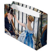 De spoorweg, Edouard Manet Large Gift Bag Groot Cadeauzakje (Achterkant Gekanteld)
