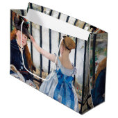 De spoorweg, Edouard Manet Large Gift Bag Groot Cadeauzakje (Voorkant Gekanteld)