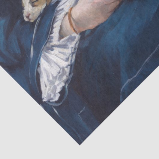 De spoorweg, Edouard Manet Tissuepapier (Detail)