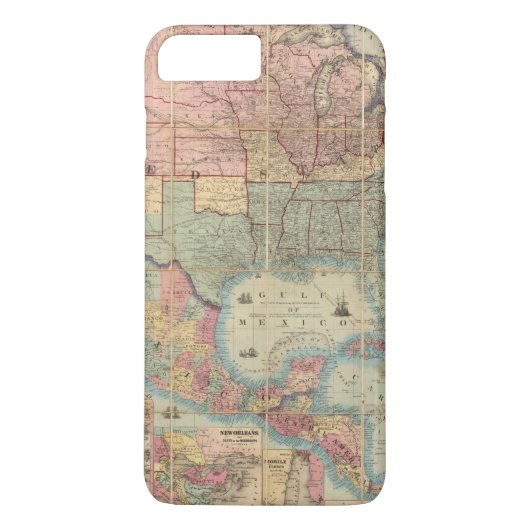 De spoorweg en de militaire kaart van Colton Case-Mate iPhone Case (Achterkant)