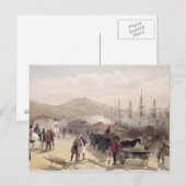 De spoorweg in Balaklava, bord uit 'De zitplaats v Briefkaart (Voorkant / Achterkant)