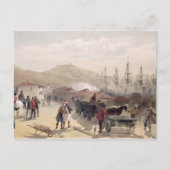 De spoorweg in Balaklava, bord uit 'De zitplaats v Briefkaart (Voorkant)