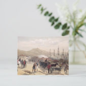 De spoorweg in Balaklava, bord uit 'De zitplaats v Briefkaart (Staand voorkant)