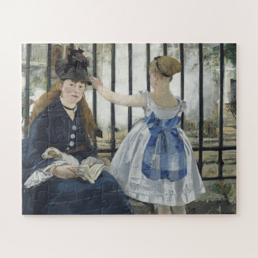 De spoorweg - Manet Impressionist Painting Art Legpuzzel (Horizontaal)
