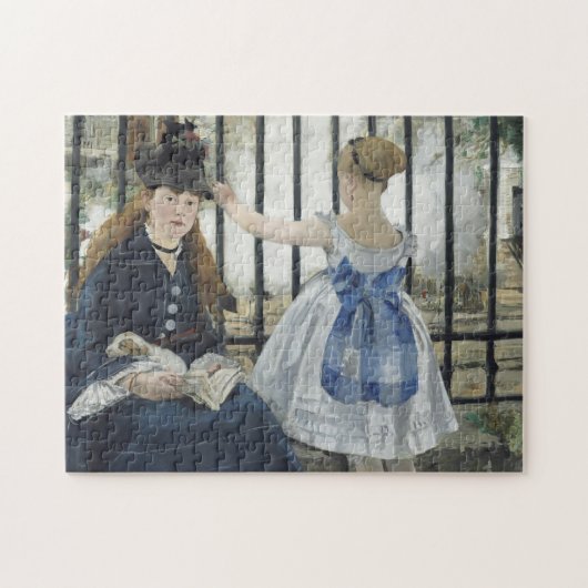 De spoorweg - Manet Impressionist Painting Art Legpuzzel (Horizontaal)