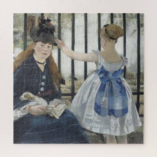 De spoorweg - Manet Impressionist Painting Art Legpuzzel (Verticaal)