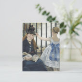 De spoorweg - Manet Impressionist Painting Briefkaart (Staand voorkant)