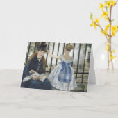 De spoorweg - Manet Impressionist Painting Kaart (Gele Bloem)