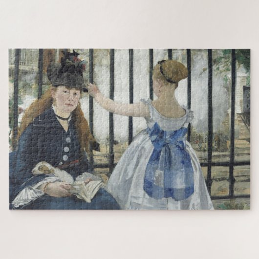 De spoorweg - Manet Impressionist Painting Legpuzzel (Horizontaal)