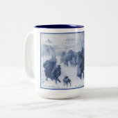 De spoorweg ondergronds - Levi Coffin Tweekleurige Koffiemok (Voorkant links)