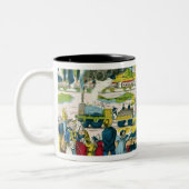 De spoorweg tweekleurige koffiemok (Links)