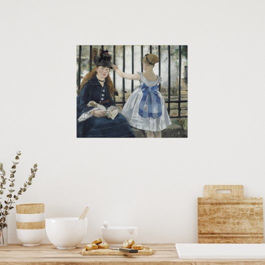 De spoorweg van Edouard Manet Poster (Keuken)