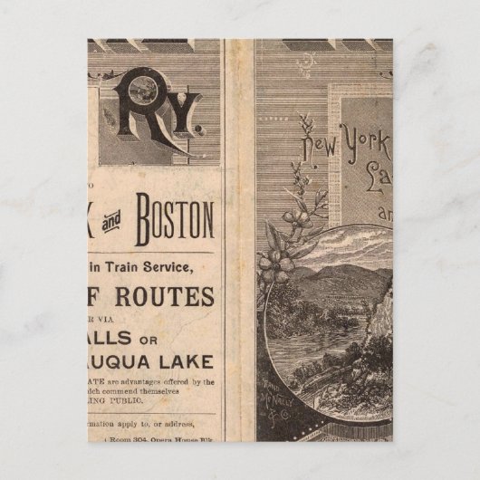 De Spoorweg van Erie Briefkaart (Voorkant)