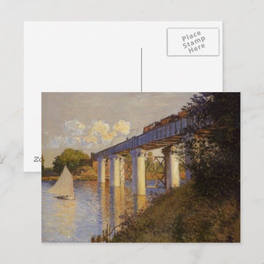 De spoorwegbrug in Argenteuil Briefkaart (Voorkant / Achterkant)