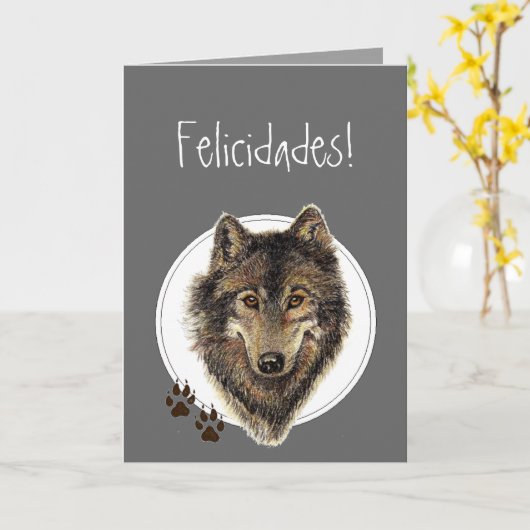 De Sporen Felicidades van de Wolf van de Kaart (Gele Bloem)