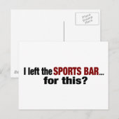 De sportbalk verlaten? briefkaart (Voorkant / Achterkant)