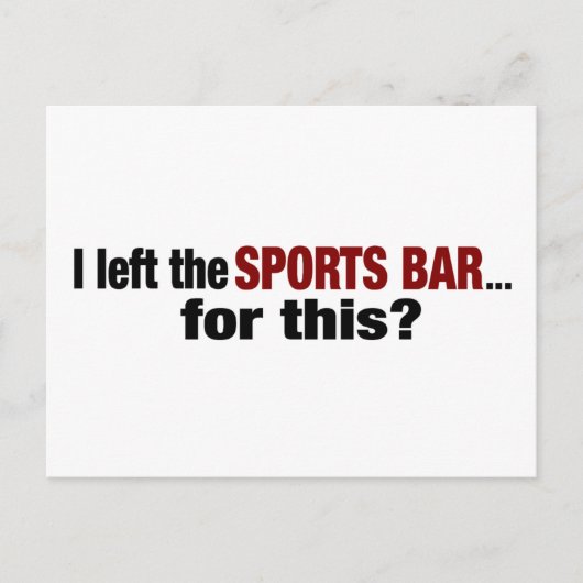 De sportbalk verlaten? briefkaart (Voorkant)