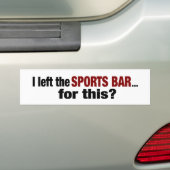 De sportbalk verlaten? bumpersticker (Op auto)