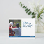 De sportenbriefkaart van het football briefkaart (Staand voorkant)