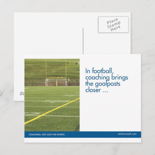 De sportenbriefkaart van het football briefkaart (Voorkant / Achterkant)